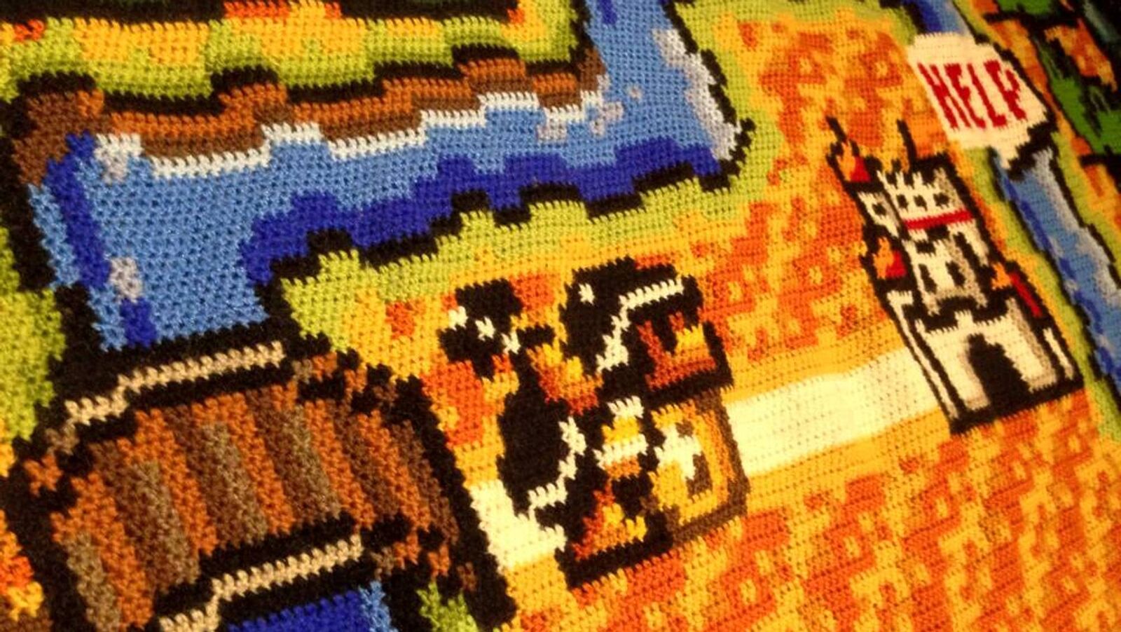 Close-up of the map's HELP castle section